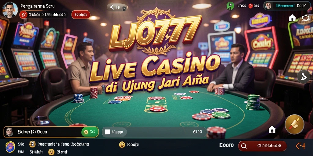 Tampilan nyata gameplay Live Casino LJO777 yang mendebarkan.
