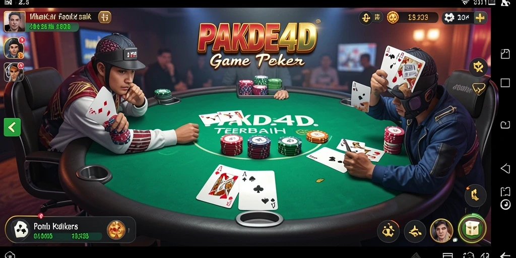 Screenshot gameplay PAKDE4D yang menarik dan seru saat bermain Poker.